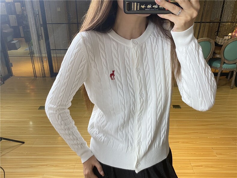 2025年秋季常规款通勤单件圆领麻花开衫套头时尚百搭，女装针织衫/毛衣，沐策羊绒