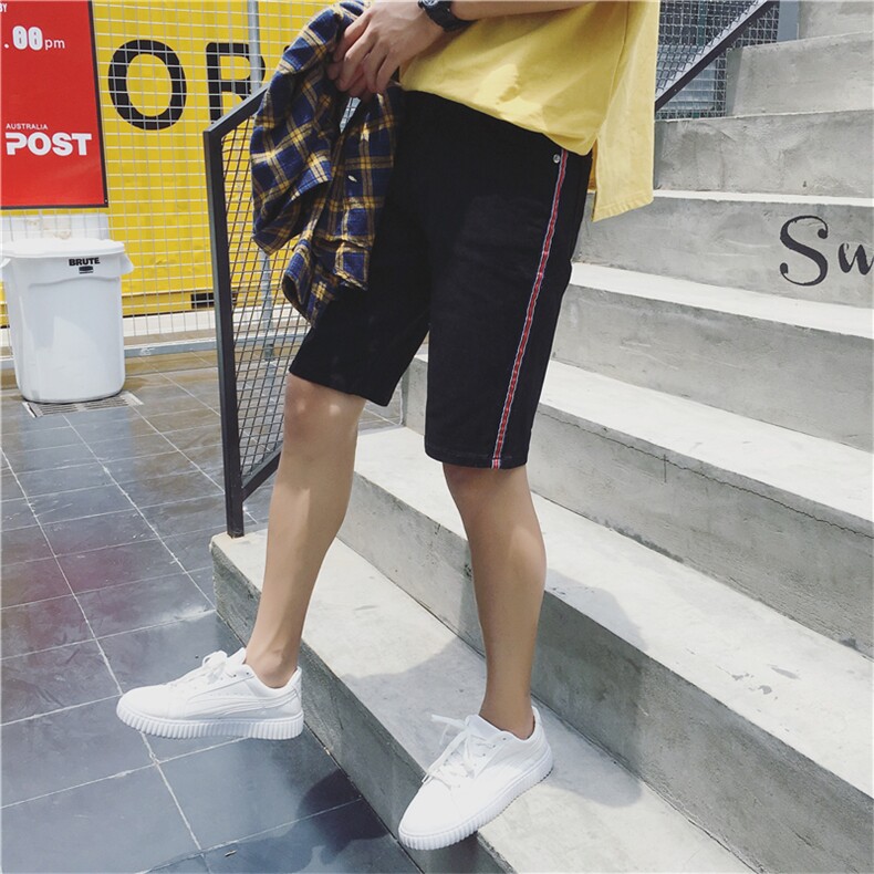 K583-P352024夏季风潮流牛仔裤休闲破洞五分裤,男装牛仔裤,星座103A
