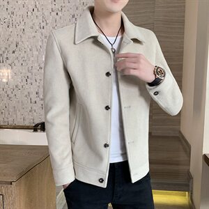 男士外套韩版潮流仿呢料休闲夹克男1217--2--JK27--P125图片