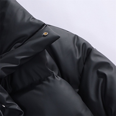 现货5W件冬季三防重磅硬挺boxy短款羽绒立领PU皮棉衣外套加厚棉服，男装棉衣，电商A486