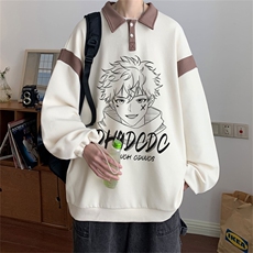 电商DSA028-PLCTV208P5065棉新款港风长袖POLO衫男，男装Polo衫，电商A028