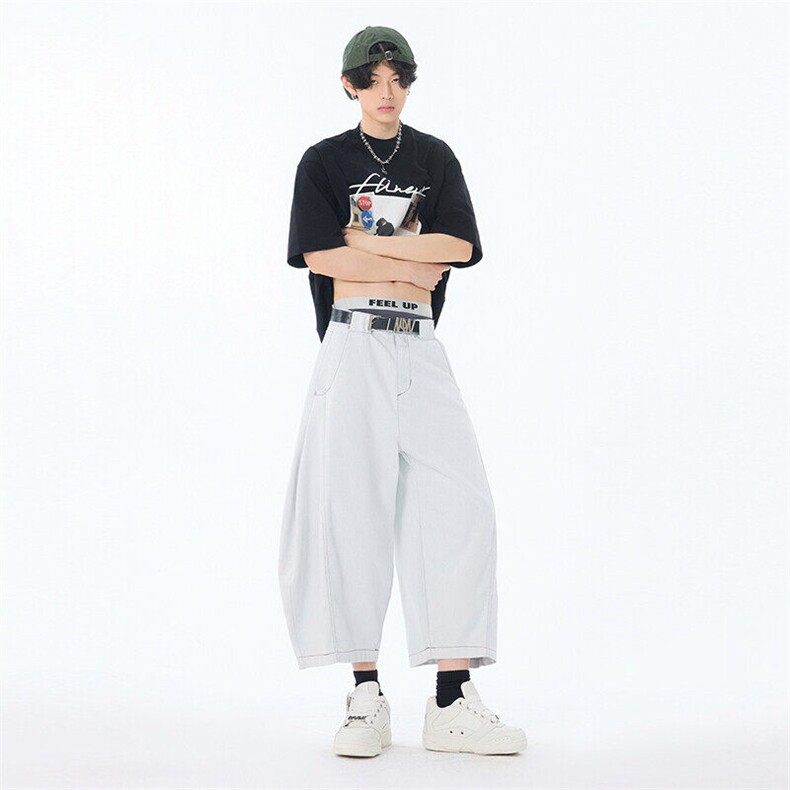 气质宽松高级显瘦直筒裤春夏款简约复古时尚弯刀牛仔裤YD702-P65,男装牛仔裤,星座509