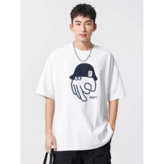 1506/QC15650/P40夏季美式潮牌t恤男红色重磅纯棉短袖体恤，男装T恤，星座1506
