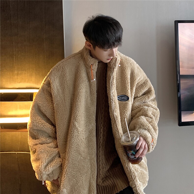 1港风外景冬季宽松百搭羊羔毛大码M-5XL棉衣男外套8727P105控149,男装棉衣,星座226-2