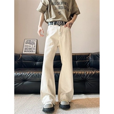白色休闲裤男女韩版潮流直筒百搭帅宽松025夏季ins长裤K6253-P46，男装休闲裤，星座412-2