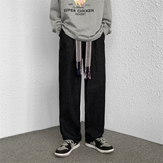 抖音品质编织绳牛仔裤拖地裤长裤休闲裤A014-DY2125-P55控78，男装牛仔裤，电商A014