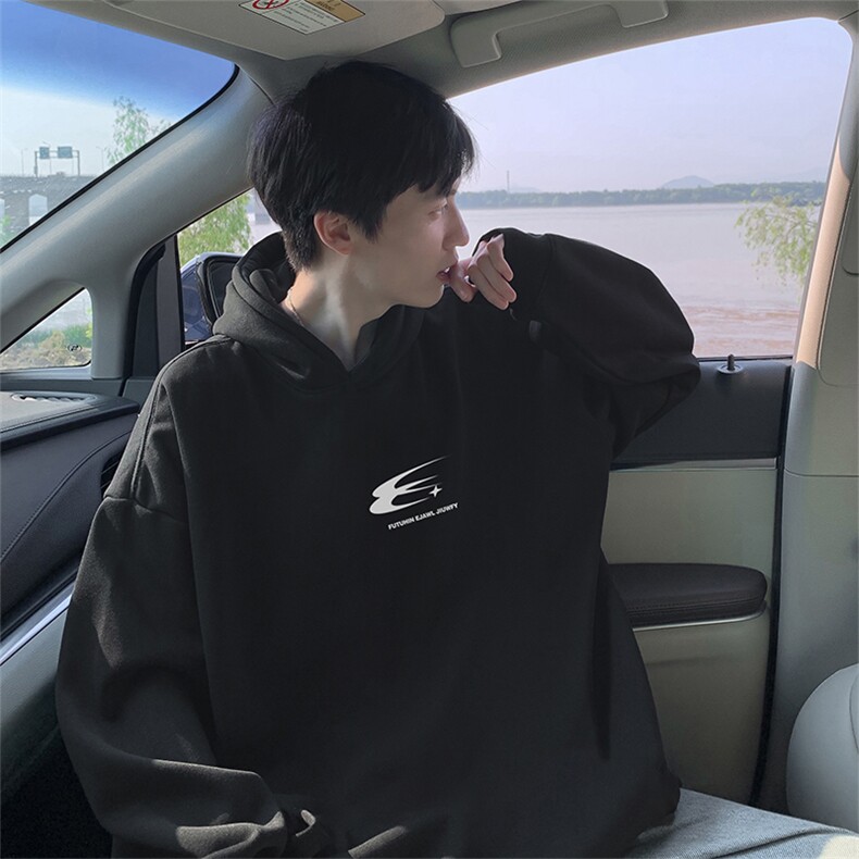 抖音得物供货可提供视频秋冬重磅美式宽松连帽卫衣WKD05,男装卫衣,电商A486