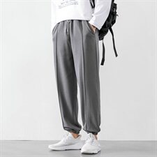 2021春秋季新款休闲裤男韩版宽松百搭小脚裤九分卫裤子DS887T，男装休闲裤，电商A102