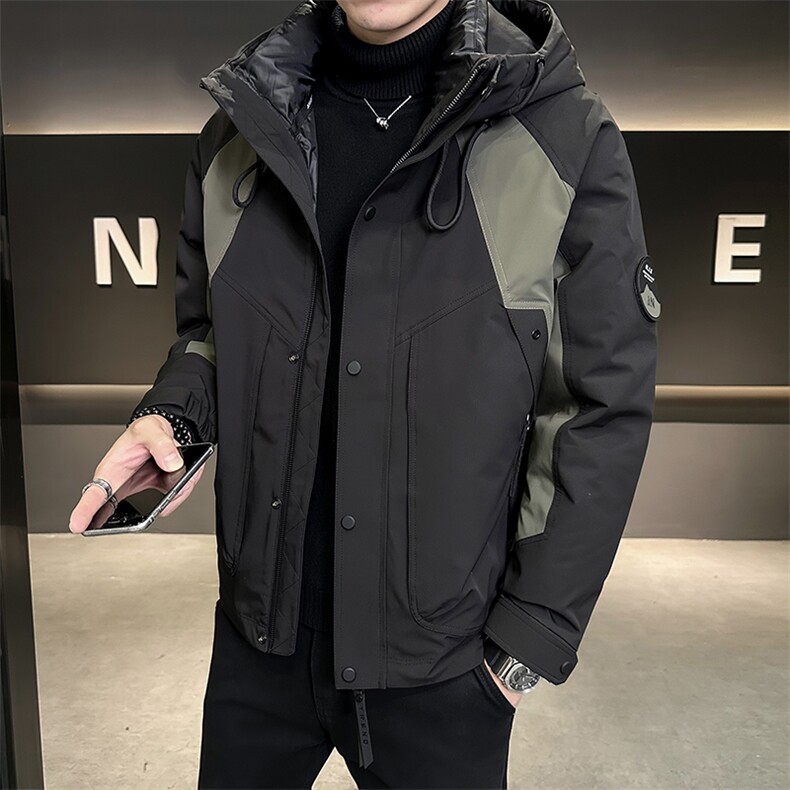 B3533713P245标50白鸭绒军绿可拆脱羽绒内胆男士冲锋衣,男装羽绒服,电商B353