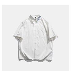 美式夏季印花短袖衬衫男个性半袖大码衬衣凉感上衣宽松LS2209P35，男装T恤，星座1013-5