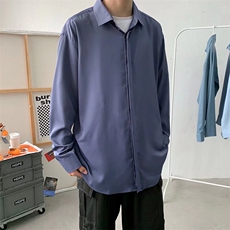 长袖衬衫男港风日系春季韩版潮流帅气衬衣C161P28，男装衬衫，星座1116-2