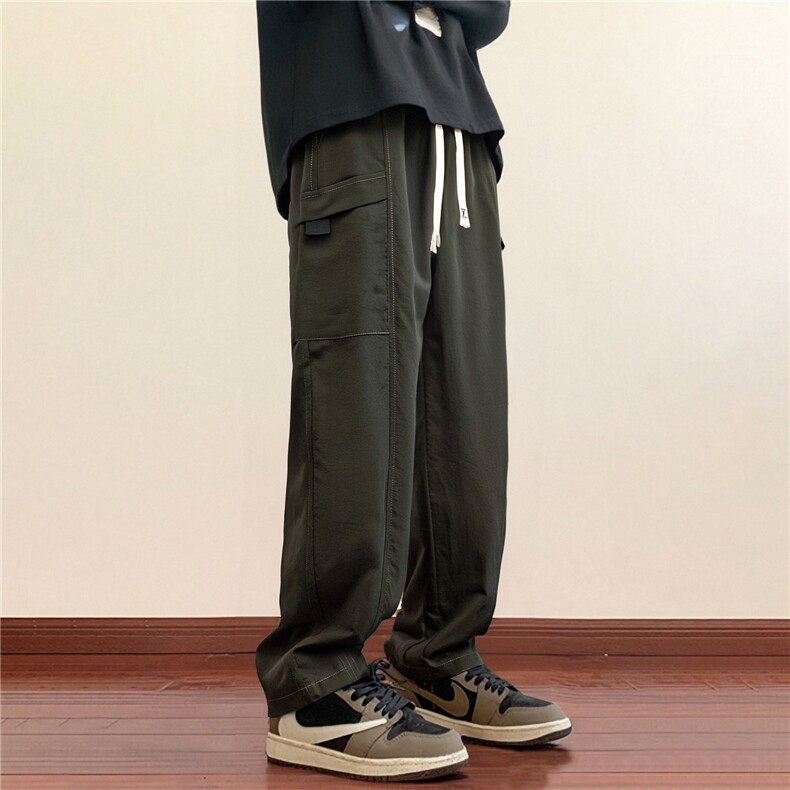 休闲宽松直筒秋季速干休闲裤K072模特地板锦纶(S-3XL)TP22,男装休闲裤,电商A088
