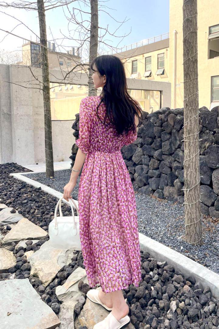 碎花连衣裙，女装连衣裙，云落伊里(1F)