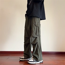 灯芯绒工装裤男士秋季新款宽松直筒裤子阔腿加绒休闲长裤KH947，男装休闲裤，星座1116A-1（原606A）