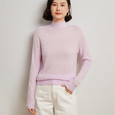 休闲/淑女羊毛山秋冬新款百搭气质半高领羊毛衫，女装羊绒衫，臻维羊绒
