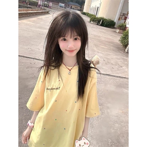 小熊公仔+刺绣 纯棉短袖ZX0249-P35图片