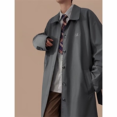 单排扣潮流男时尚都市原宿新款风衣气质标准中长款J3123P68，男装风衣，星座1116-2
