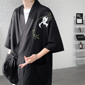 新款新中式刺绣道袍披风外套五分袖DSA059-CS10028-特批40控78