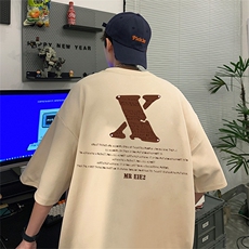 量大优供视频220克美式短袖t恤T2309得物直播有280克品质，男装T恤，电商A486