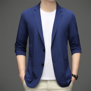 D2158夏季男士户外防晒衣皮肤衣西装长袖超薄防晒西服P130图片