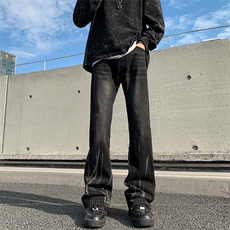 美式微喇直筒裤复古牛仔裤男宽松显瘦长裤子潮JN0052-P4868，男装牛仔裤，星座1008-1