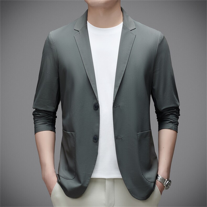 ZL-C66812男式春夏新款长袖简约西服休闲商务便服西装防晒服,男装西服,电商B360