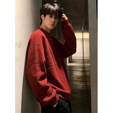 春季美式潮牌重磅廓形圆领毛衣男宽松百搭套头上衣潮MGT56，男装针织衫/毛衣，星座1116A（原606A-3）