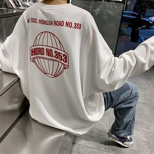 【】A003-HW3111-P45新款印花圆领套头卫衣 港风1 控价58元图片