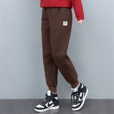 春秋冬现货，加绒裤女外穿宽松休闲裤加厚一体绒冬季加绒运动卫裤，女装休闲裤，涵誉
