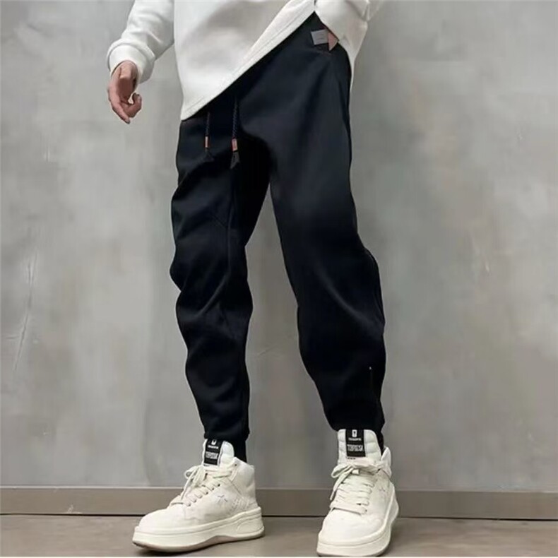 1506-1/KG021/P44冬新款男士潮牌刺绣大码哈伦卫裤宽松束脚男女款,男装休闲裤,星座1506-1