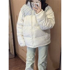2025冬季新款小香风ins拼接棉服外套学生宽松加厚防风休闲面包服，男装棉衣，星座506A