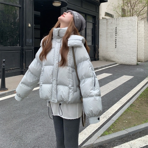 现货新款东大门加厚保暖羽绒服百搭连帽面包服女装外套图片