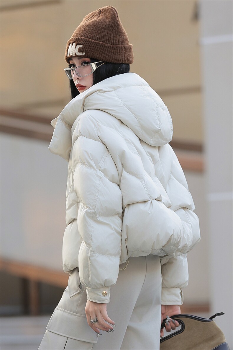 现货2024年冬季羽绒服女超好看新款今年流行显瘦洋气90白鸭绒外套,女装羽绒服,琦鑫阁（原依鑫阁）