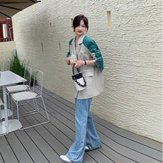 【新款现货】2022秋后背设计款假两件撞色西服251-602-P155-K218，女装西装，浙宝189
