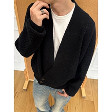 【网图慎用】道袍开衫毛衣老钱慵懒风针织衫5Q3066-TP65118，男装针织衫/毛衣，电商A102