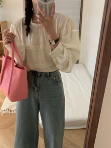气质蕾丝小衫图片