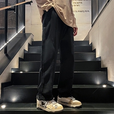 美式高街复古拼接宽松阔腿裤潮牌痞帅男B381-1/723P48，男装休闲裤，电商B381-1