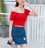 半身裙纯色显瘦修身气质甜美纽扣做旧口袋手工磨破2021年夏季短裙，女装半身裙，奕阳依阁