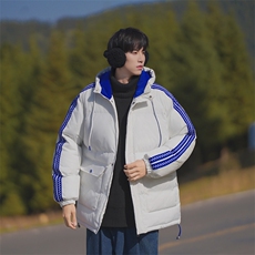 港风潮牌新款织带连帽棉服潮流保暖棉衣M086-P95控139，男装棉衣，星座717