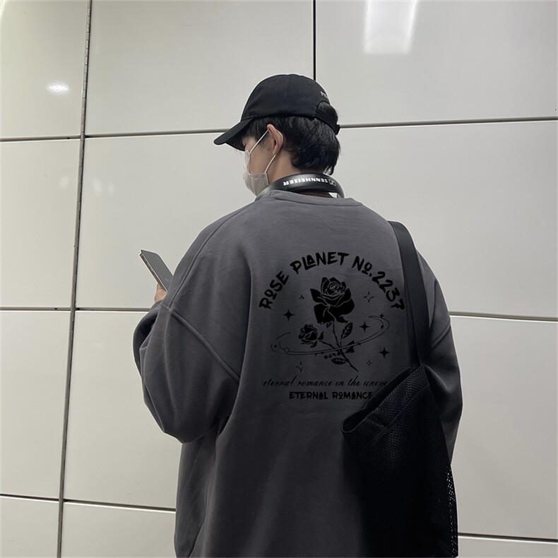 特P25控48秋冬新款男士圆领卫衣宽松休闲日常百搭上衣WQ2456,男装卫衣,电商B370