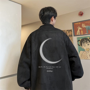麂皮绒夹克男大码立领褂子外套JK85349-P68 加绒款-P78图片