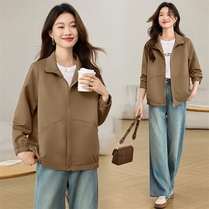 2025年春秋金咖色外套女图片