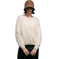 时尚百搭女士羊绒开衫简约休闲保暖毛衣外套，女装羊绒衫，澳纯羊绒