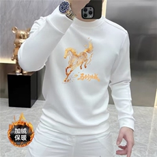 1506-1/WW8101/P47印花秋冬卫衣男韩版新款圆领宽松上衣红色卫衣，男装卫衣，星座1506-1