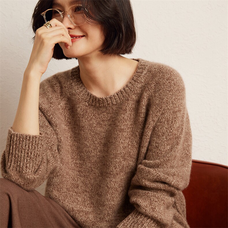 羊绒衫女加厚亲肤山羊绒毛衣内搭针织衫打底衫,女装羊绒衫,五色羊羊绒