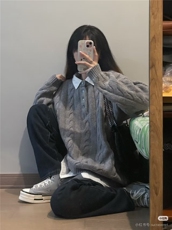 2025年秋季新款百搭女士麻花半开套头针织衫，女装针织衫/毛衣，硕彦羊绒