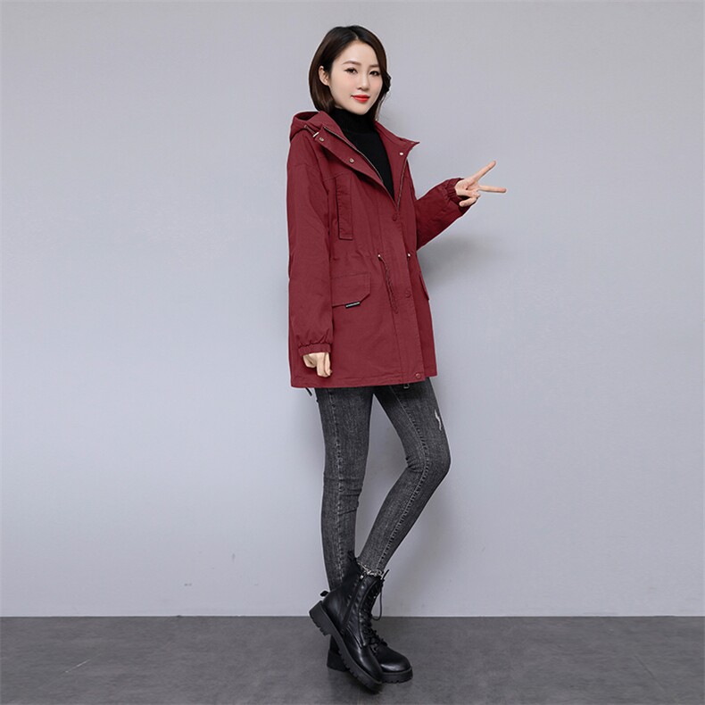 有现货.派克服女2025年新款冬装加绒棉服短款加厚工装外套,女装风衣,依万里