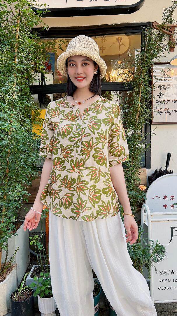 纯苎连衣裙小衫裤子裙子衬衣 时尚风 风淑女风休闲风，女装连衣裙，川哲