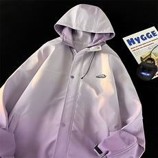 秋冬防水连帽扎染渐变颜色夹克外套冲锋衣宽松版型JK9262P-75，男装夹克，电商A128