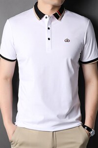 G8851男式2023年夏季新款T恤衫男短袖翻领休闲体恤P62图片